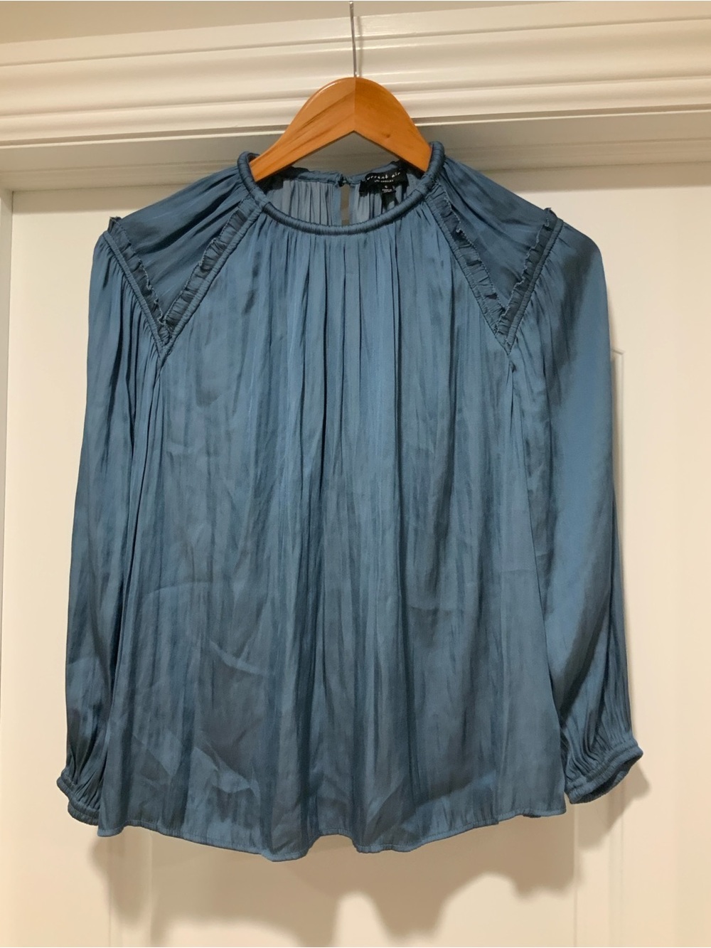 CURRENT AIR Round Neck Ruffled Top - Picture 11 of 11